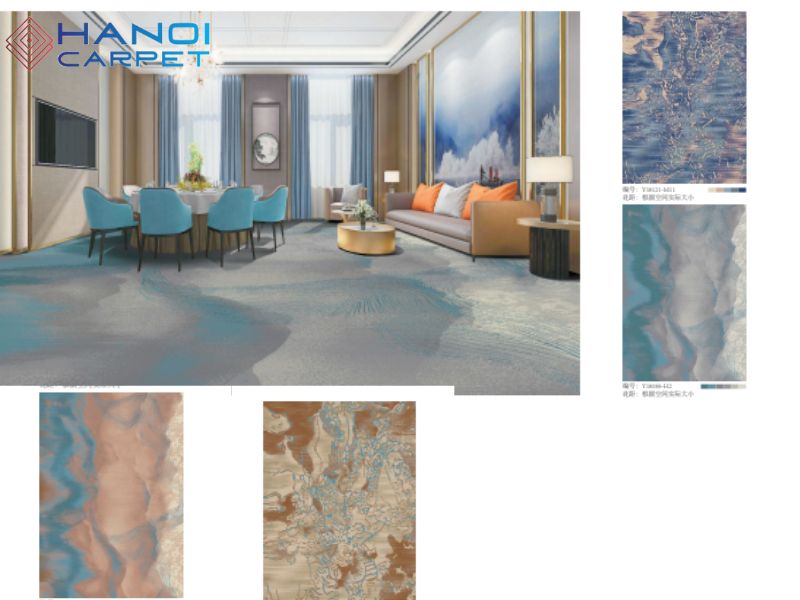 Mẫu thảm trải phòng khách sang trọng