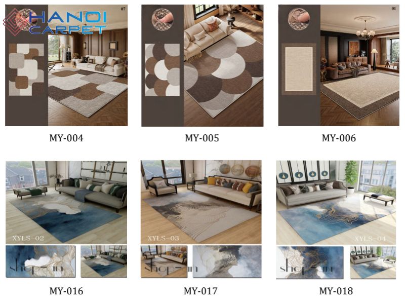 Các mẫu thảm lông cừu mã MY của Hanoi Carpet