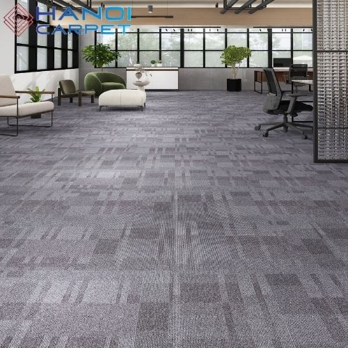 Thảm matrix trải văn phòng màu xám