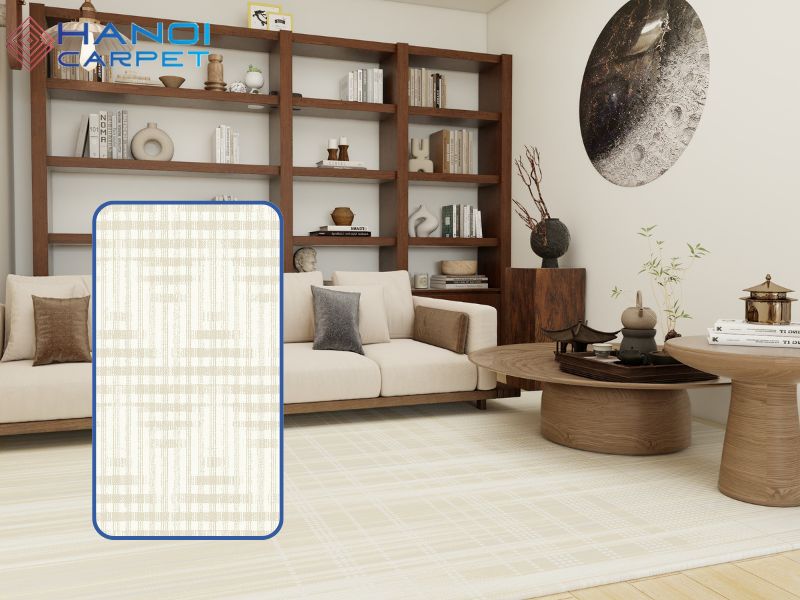 Thảm trải sàn phù hợp với nội thất phòng khách