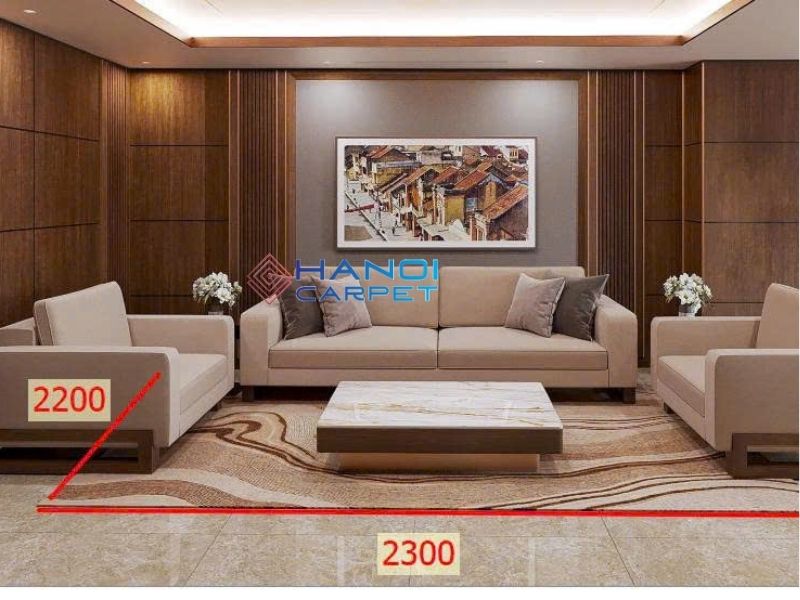 Thảm dệt thủ công công trình tại Trường Chinh 