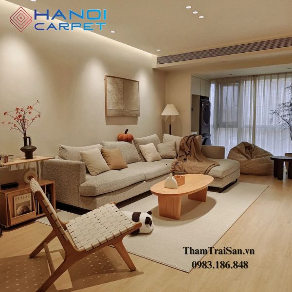 Thảm Salu Giả Phong Cách Nhật Bản trải phòng khách