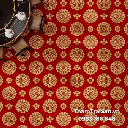 Thảm bỏdeaux với hoa văn sang trọng