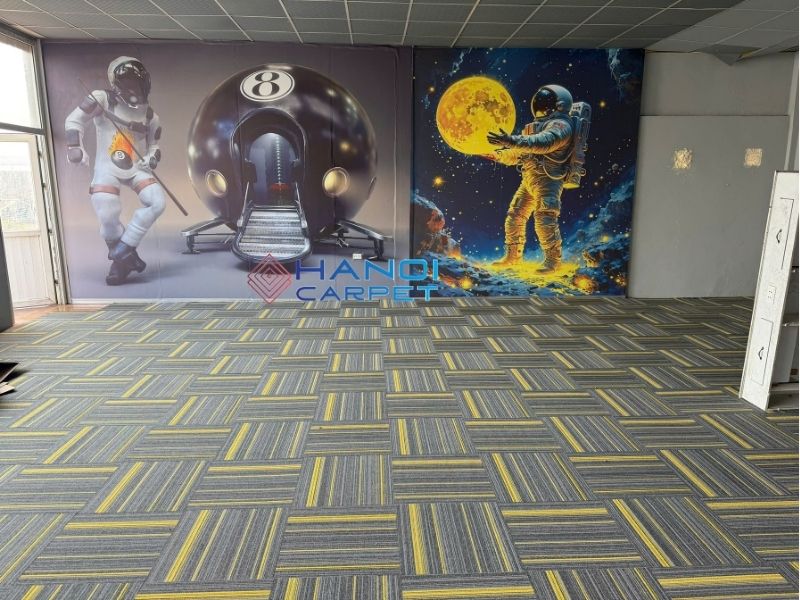 Thi công thảm tấm 