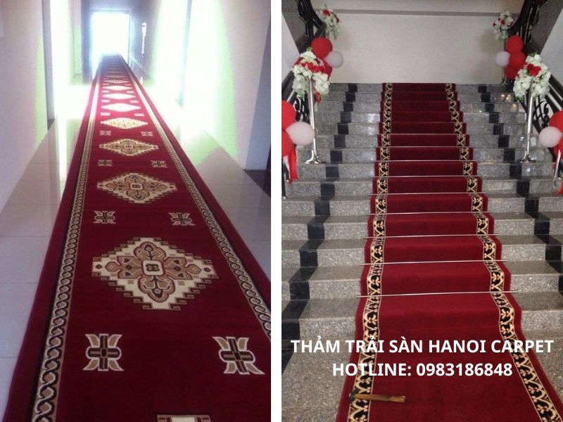 Một số hình ảnh lắp đặt thảm đỏ của Hanoi Carpet tại lối đi
