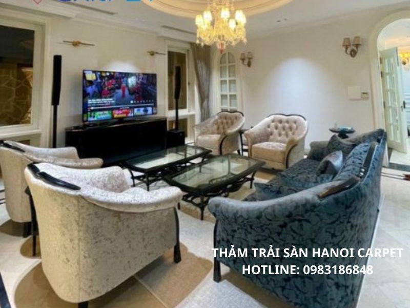 Thảm xám ghi tối giản kiểu Bắc Âu
