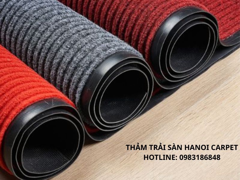 Thảm cuộn đế cao su mặt nỉ