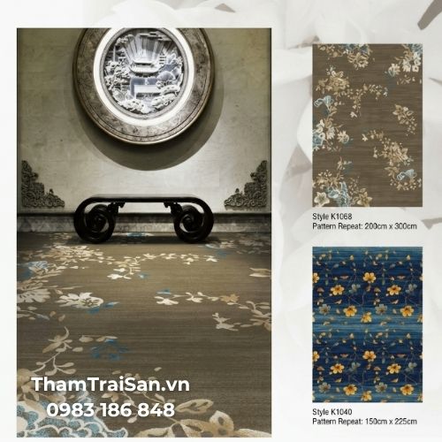 Hình ảnh mẫu thảm Axminster trải nhà hàng, khách sạn