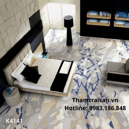 Thảm nylon in trang trí phòng ngủ khách sạn mã K4141
