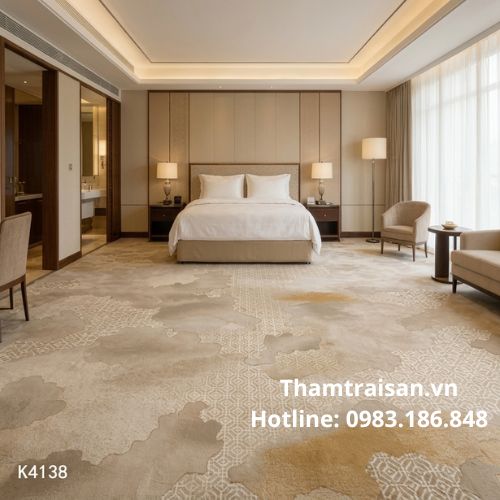 Thảm trải sàn nylon in mã màu K4138