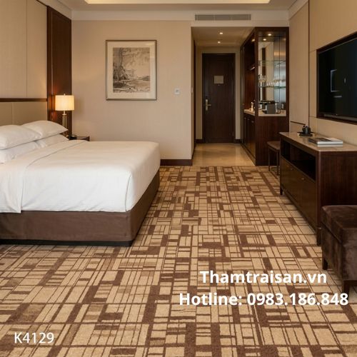 Thảm trải sàn nylon in mã màu K4129