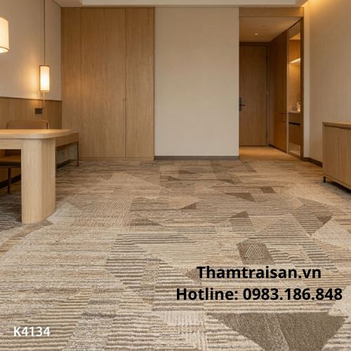 Thảm trải sàn phòng nghỉ khách sạn K4134 cùng màu với nội thất