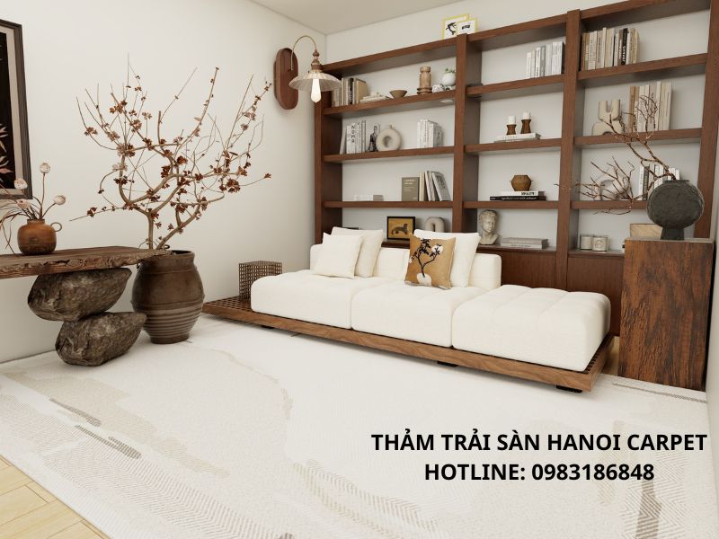 Lựa chọn kích thước thảm phù hợp với không gian phòng khách