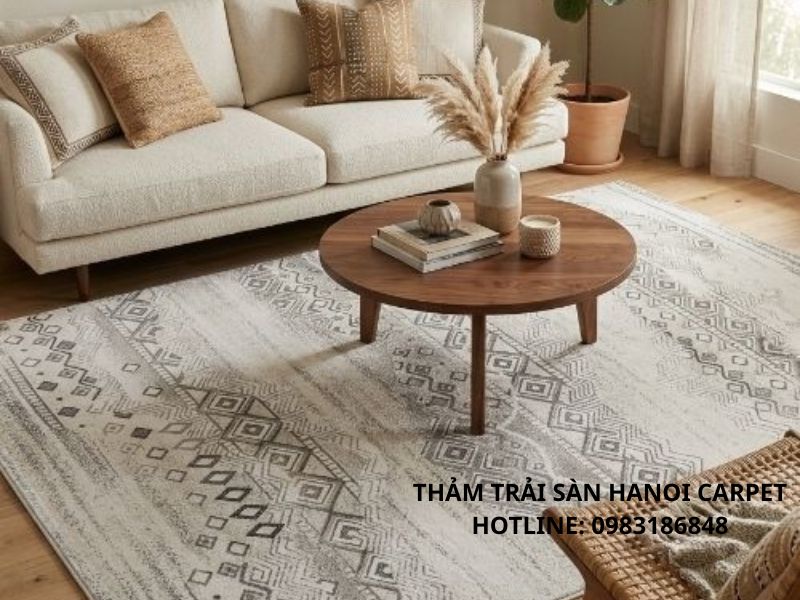 Thảm lông ngắn phù hợp với gia đình có trẻ nhỏ hoặc có nuôi thú cưng