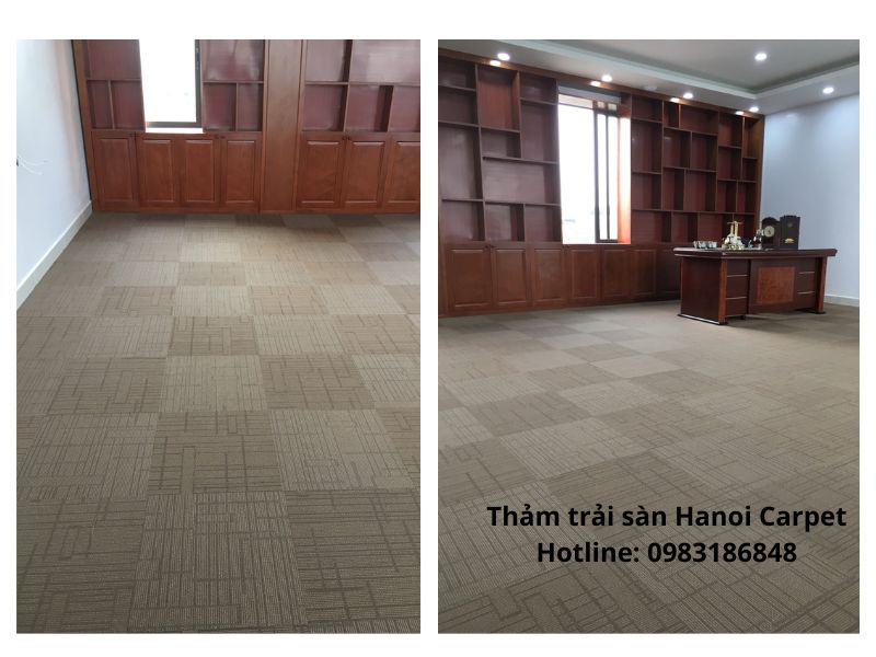 Hanoi Carpet thi công thảm văn phòng dạng tấm