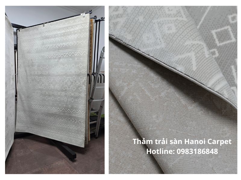 Thảm sợi ngắn hạn chế bụi cho không gian phòng khách, phòng ngủ