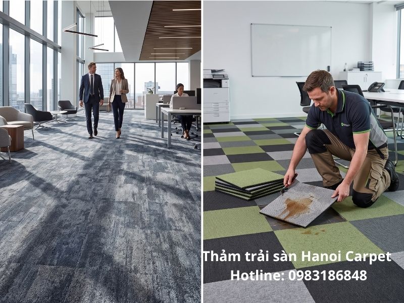 Lựa chọn kích thước hoặc dạng thảm phù hợp