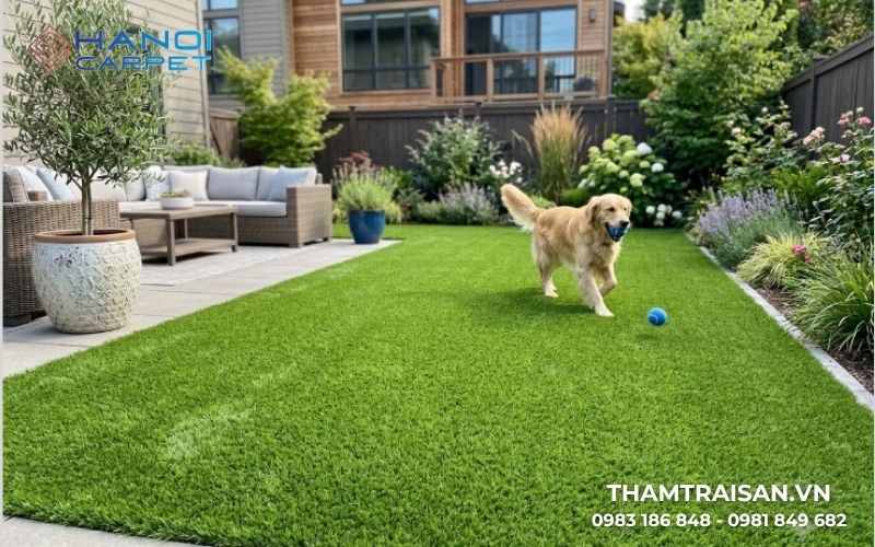 Ưu điểm nổi bật của thảm cỏ nhân tạo 