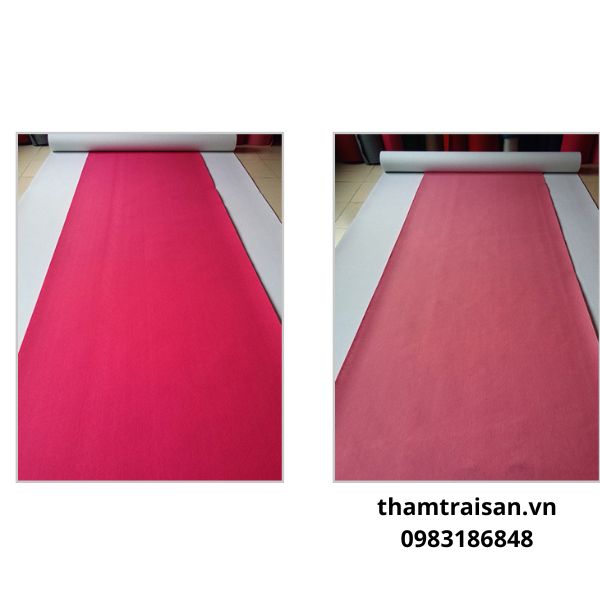 Thảm nỉ sự kiện màu hồng