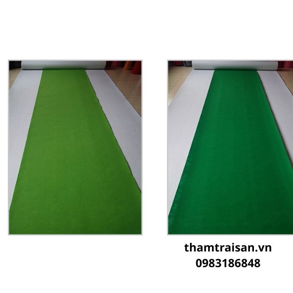Thảm nỉ sự kiện màu xanh lá