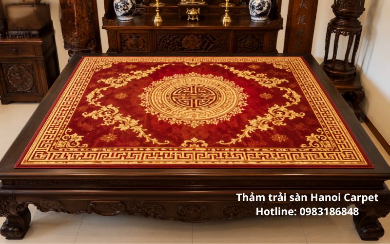 Thảm trải sập phòng thờ