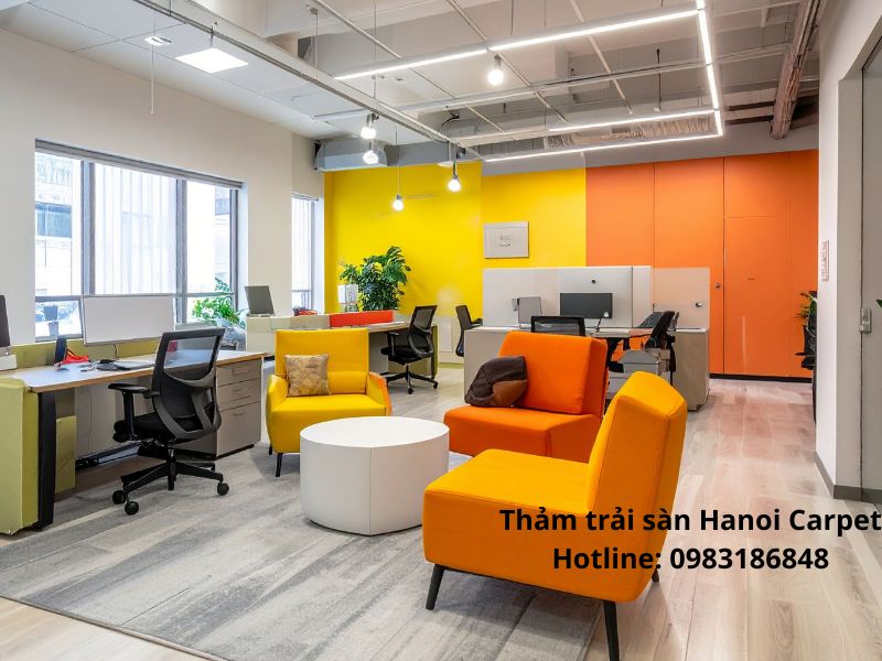 Thảm văn phòng màu xám