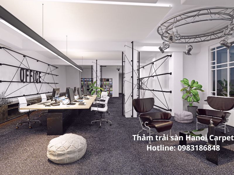 Thảm cuộn trải sàn màu đen