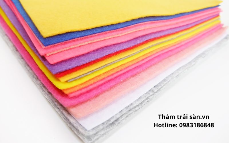 Thảm nỉ sự kiện trơn và nỉ gân ngắn hạn