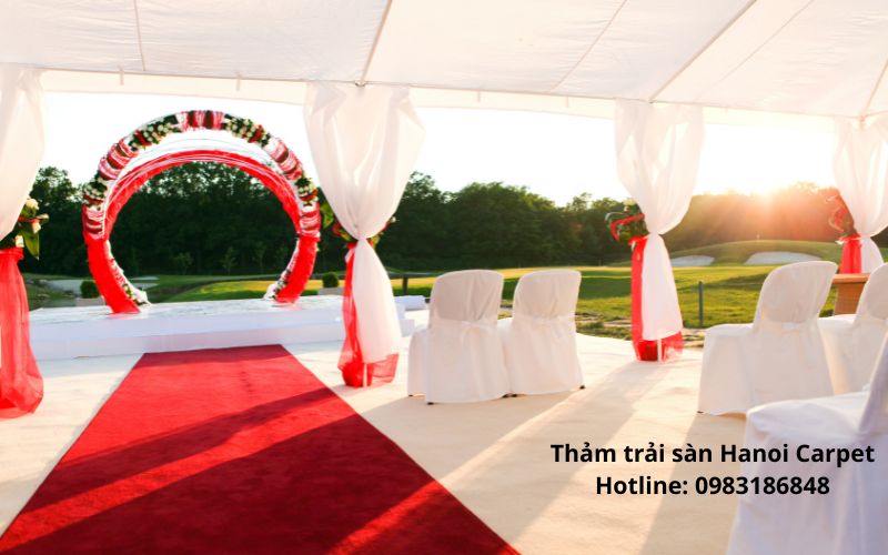 Thảm khánh tiết cho không gian tiệc cưới