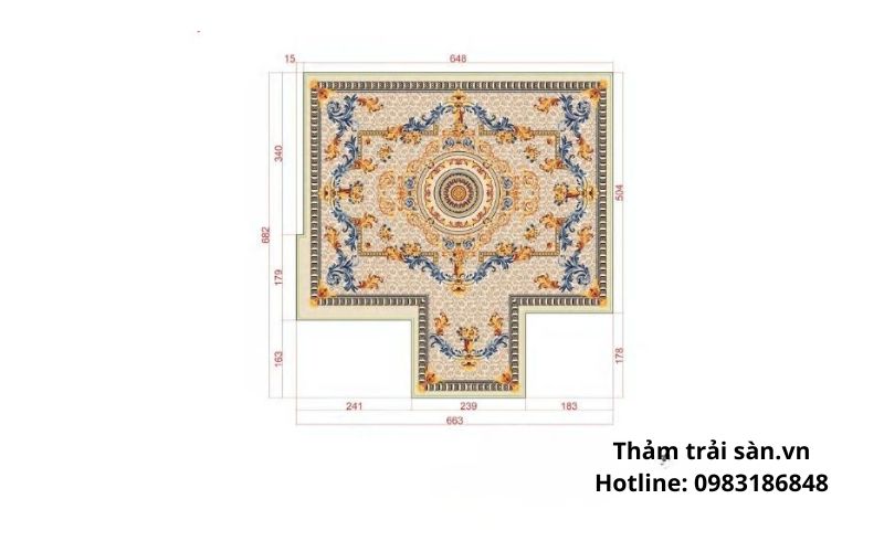 Thảm len dệt tay Royal Rose Classic