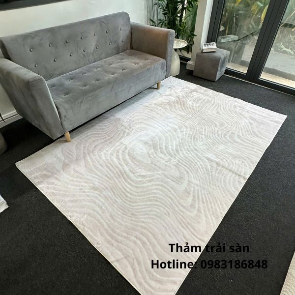 Thảm sofa len nhung trải phòng khách