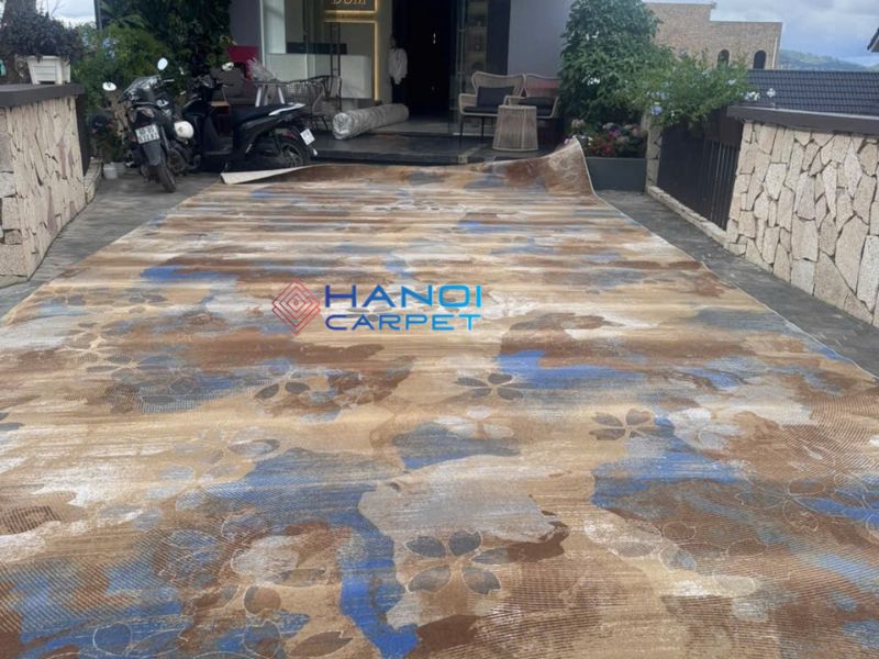 Thi công thảm hành lang khách sạn tại Đà lạt
