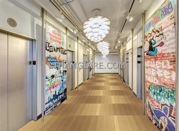 Thảm trải sàn văn phòng sử dụng thảm tấm Hokkaido 01