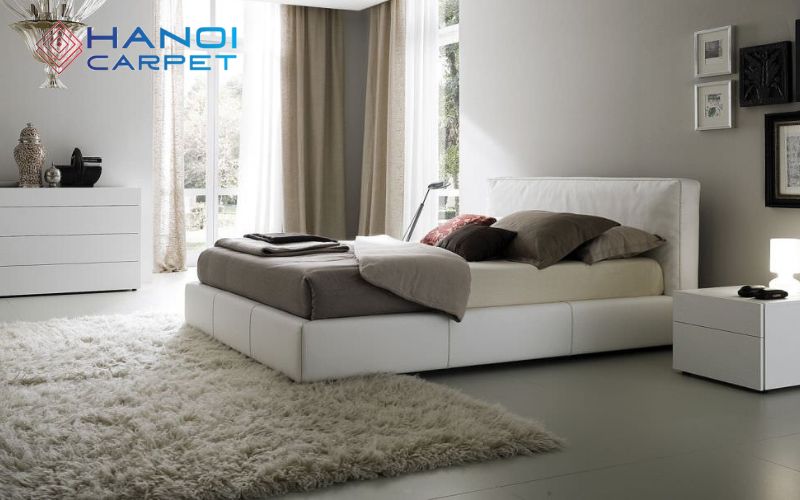 Thảm trải sàn màu xám cho phòng ngủ
