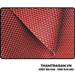 Thảm nhựa dập nổi 3D màu đỏ