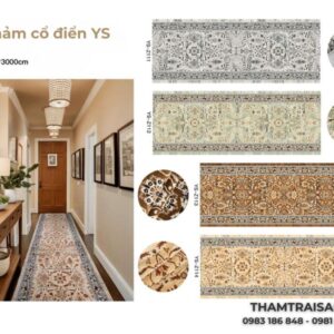 Thảm dẫn lối cổ điển cho hành lang