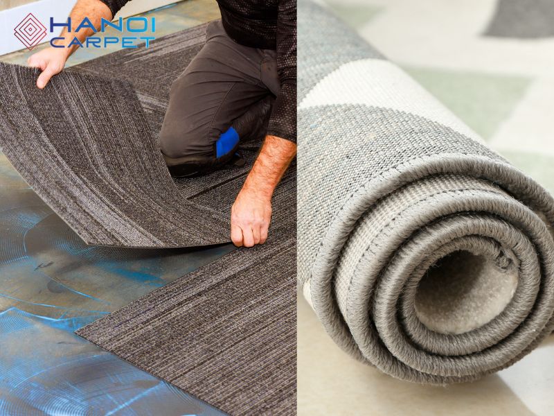 Lựa chọn thảm tấm hay cuộn phụ thuộc vào không gian sử dụng