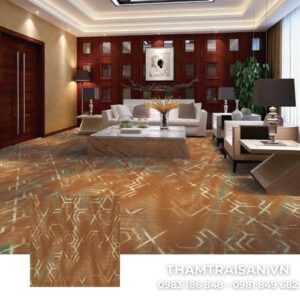 Thảm Nylon In Y18073 màu nâu tây sang trọng