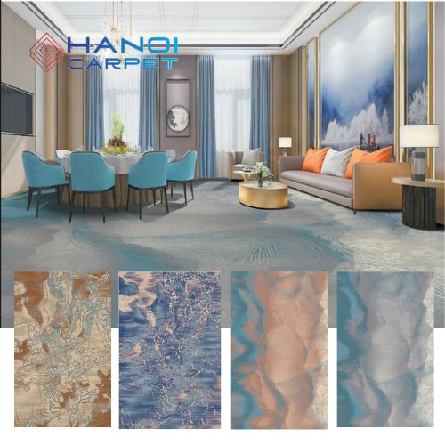 Thảm khách sạn nghệ thuật, thảm nylon in cao cấp