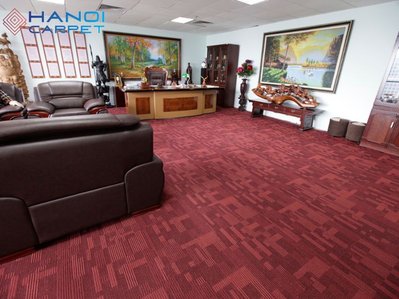 Thảm màu xám cho không gian văn phòng