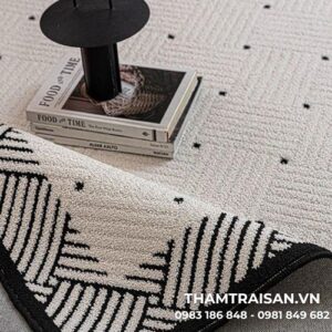 Điểm nổi bật của thảm trượt nước họa tiết viền đen hiện đại