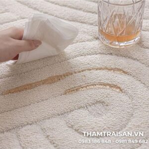 Ứng dụng thảm phòng khách trượt nước hình tròn