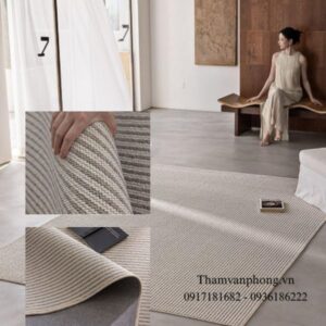 Thảm dạ thô 2 màu dễ kết hợp với mọi không gian