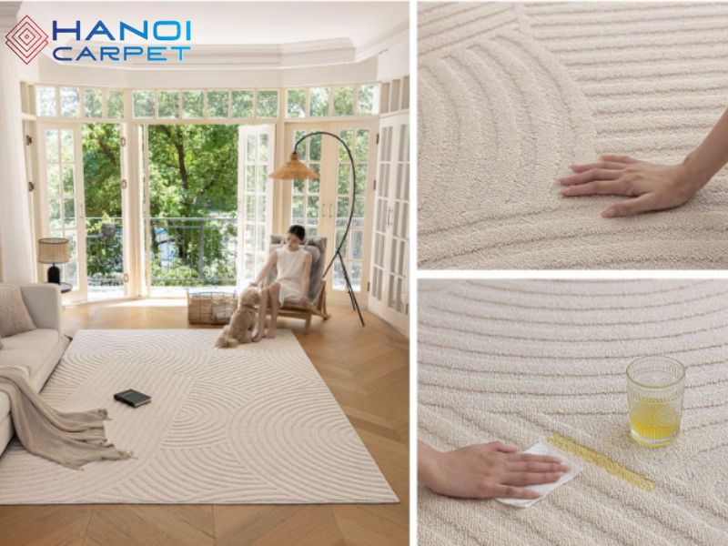 Thảm phòng khách 3x4m sẽ giúp không gian trở nên tinh tế và nổi bật hơn