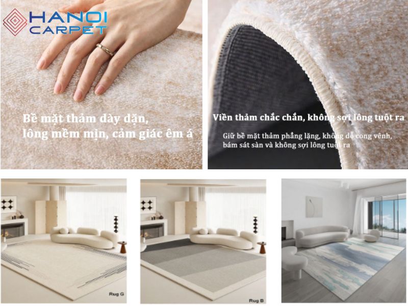 Thảm lông mềm mại, thoải mái