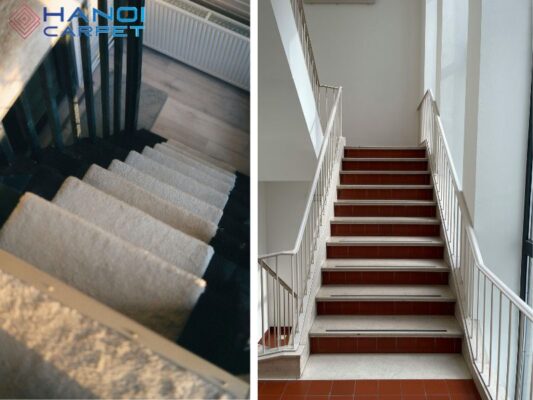 Xu hướng chọn thảm cầu thang cho nhà phố hiện đại