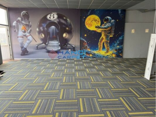 Thi công thảm tấm