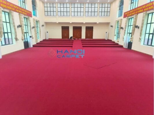 Thi công thảm tại Lữ đoàn 147 Hải Quân - Quảng Ninh