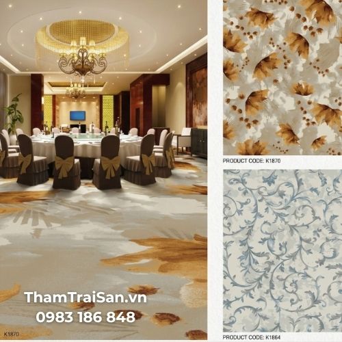 Thảm axminster trải nhà hàng, khách sạn