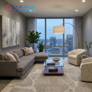 Thảm trải sàn phòng khách hiện đại MK